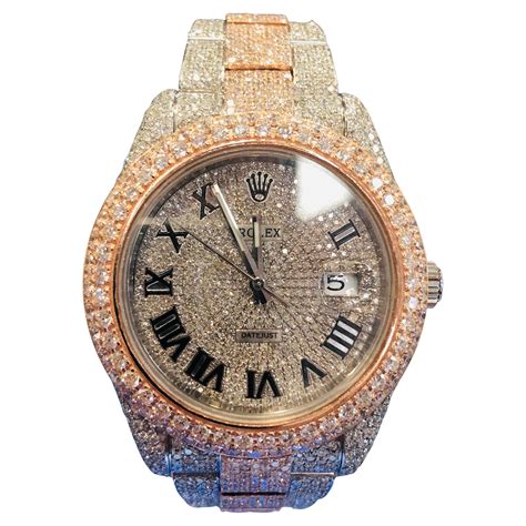 best iced out replica watches|iced out rolex bezel.